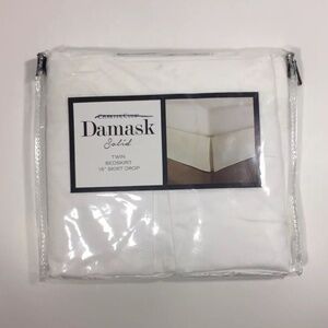 Charter Club  White Cotton TWIN  Bedskirt 16"